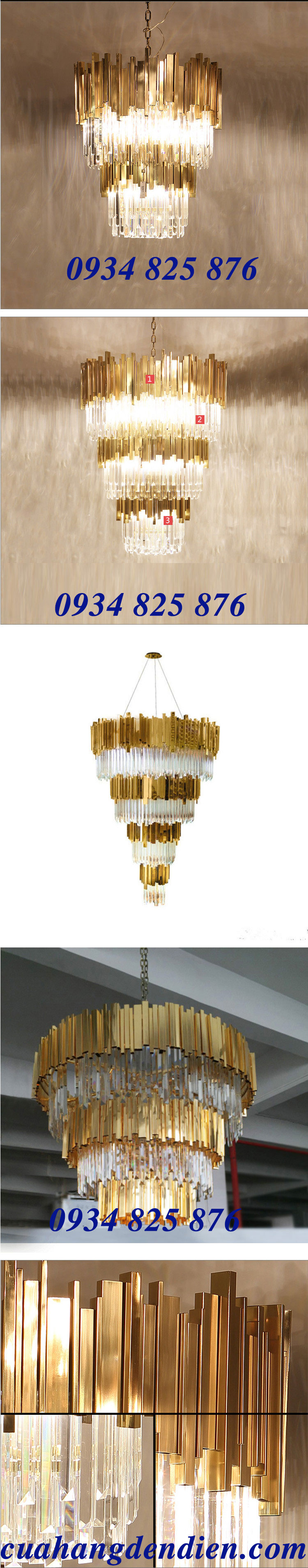 Đèn Chùm Thả Trang Trí Pha Lê-TL6005	